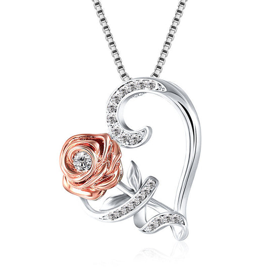 Pink Rose Necklace