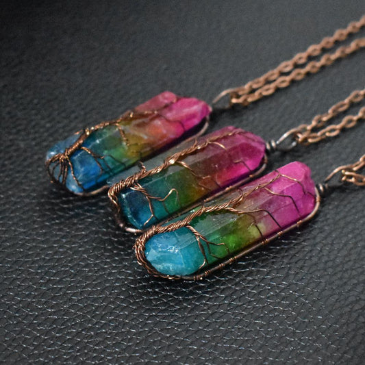 Rainbow Pendant Necklace
